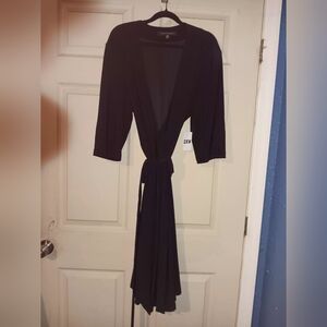 Design Collective Elegant Black Wrap Dress Womens Sz 2XW